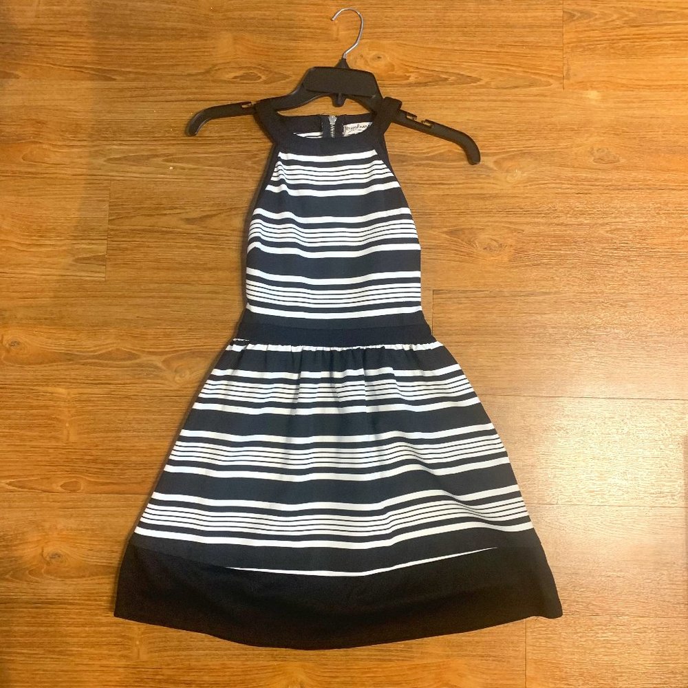 Xtraordinary Brand Black and White Striped Halter Dress